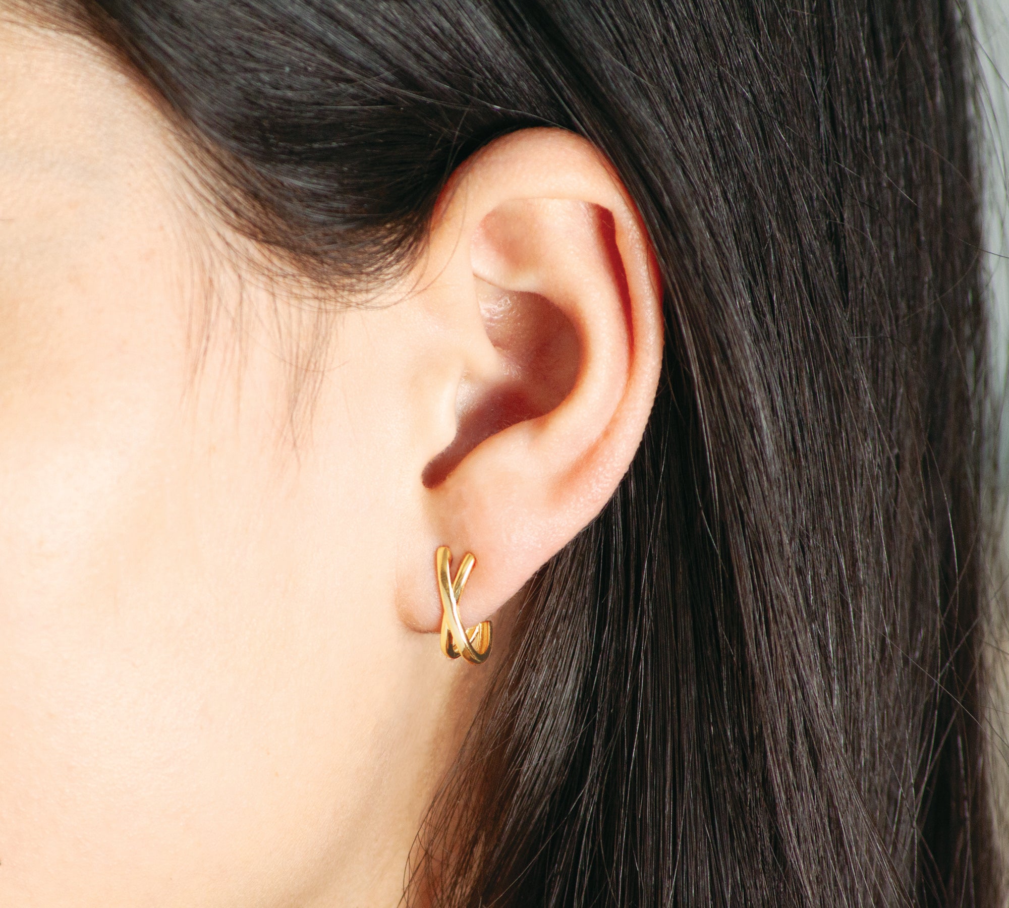 CRUZ Demi-Hoop Earrings